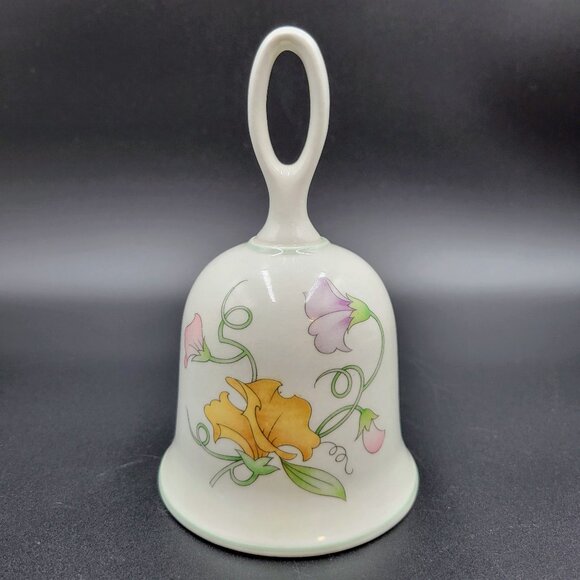 Vintage Sadler England Bell Sweet Pea Flower Porcelain Retro Floral Flowers Read - Picture 5 of 11